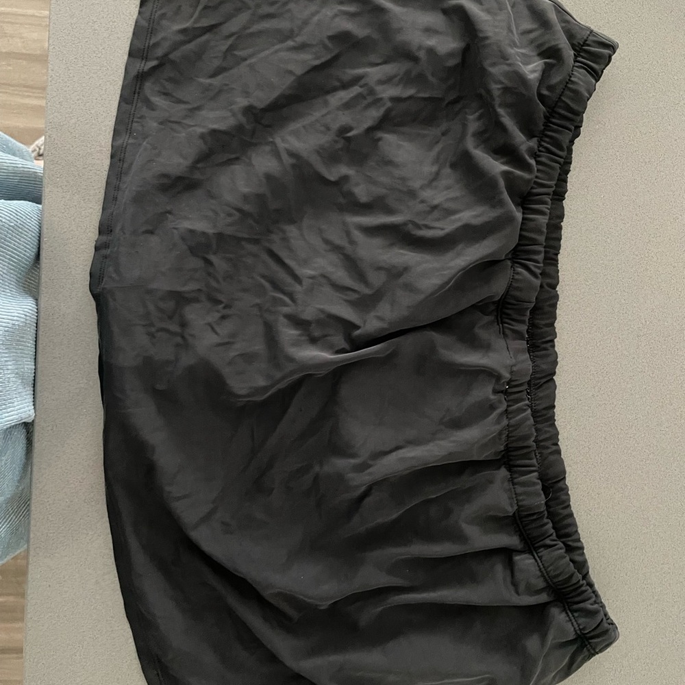 Black swim skort.